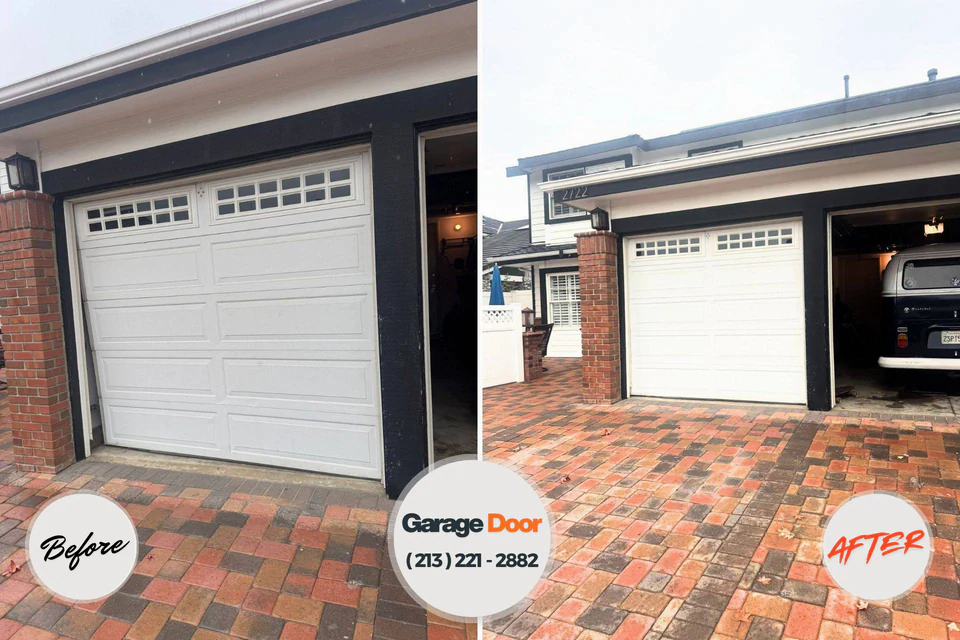 Before and after: garage door repair Mill Hall, PA
